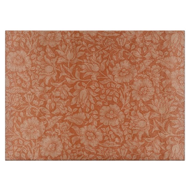 William Morris Mallow Floral Wallpaper Design Cutting Board (Front)