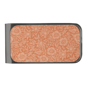 William Morris Mallow Floral Wallpaper Design Gunmetal Finish Money Clip