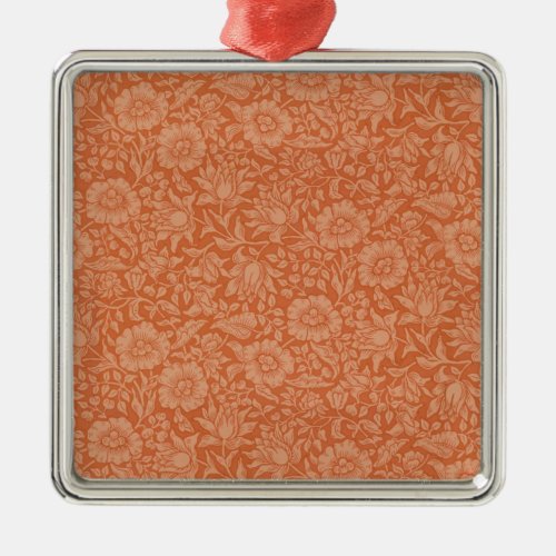 William Morris Mallow Floral Wallpaper Design Metal Ornament