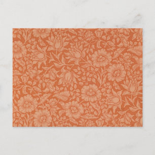 William Morris Mallow Floral Wallpaper Design Postcard