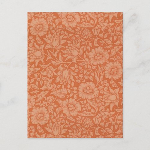 William Morris Mallow Floral Wallpaper Design Postcard