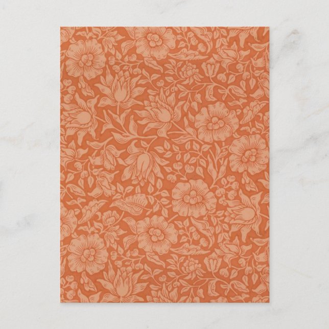 William Morris Mallow Floral Wallpaper Design Postcard (Front)