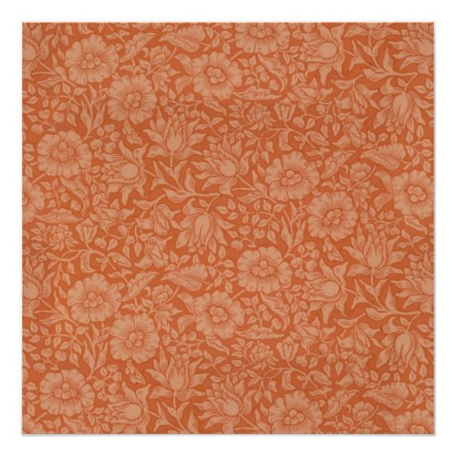 William Morris Mallow Floral Wallpaper Design Poster