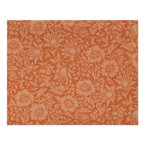 William Morris Mallow Floral Wallpaper Design Poster