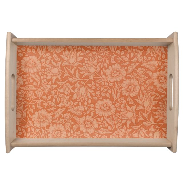 William Morris Mallow Floral Wallpaper Design Serving Tray (Front)