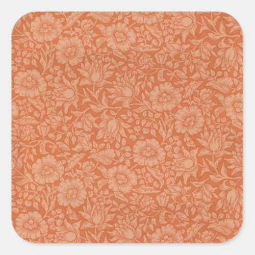 William Morris Mallow Floral Wallpaper Design Square Sticker