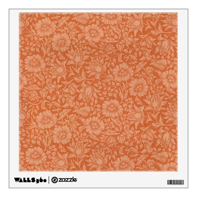 William Morris Mallow Floral Wallpaper Design Wall Decal (Front)