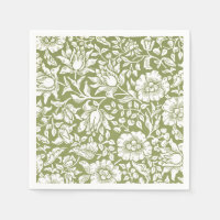 William Morris Mallow Green Pattern