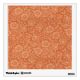 William Morris Mallow Pattern: Terracotta Floral Wall Decal