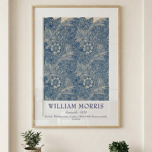 William Morris Marigold 1875 Vintage Botanical Art Poster