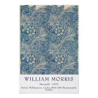 William Morris Marigold 1875 Vintage Botanical Art Poster