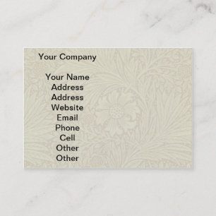 William Morris Marigold Antique Flower Pattern Business Card