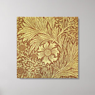 William Morris Marigold Antique Flower Pattern Canvas Print