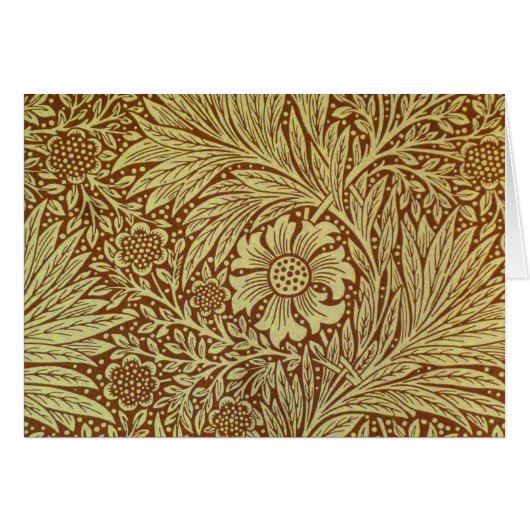 William Morris Marigold Antique Flower Pattern Cards (Front Horizontal)