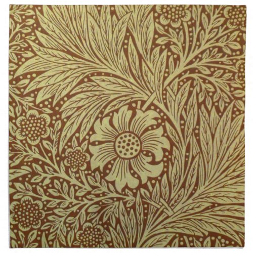 William Morris Marigold Antique Flower Pattern Cloth Napkin