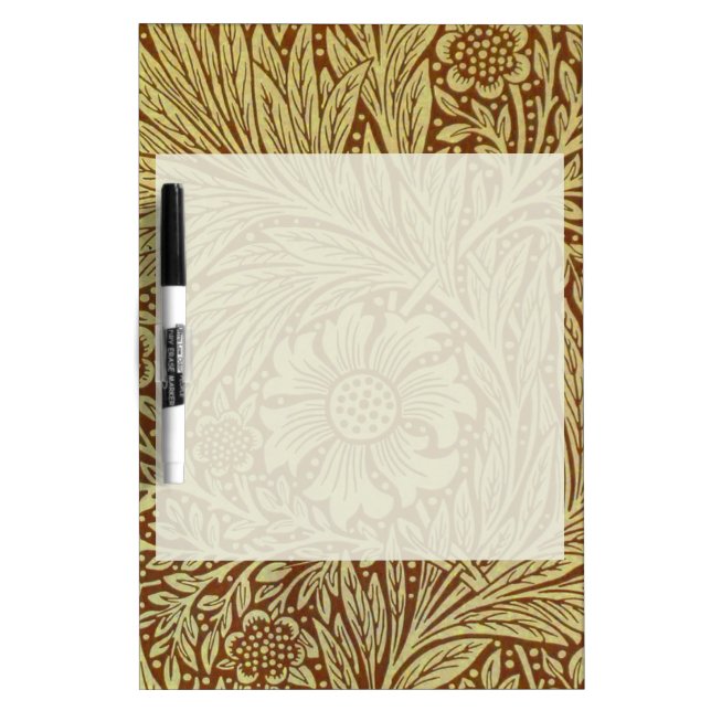 William Morris Marigold Antique Flower Pattern Dry-Erase Board (Front)