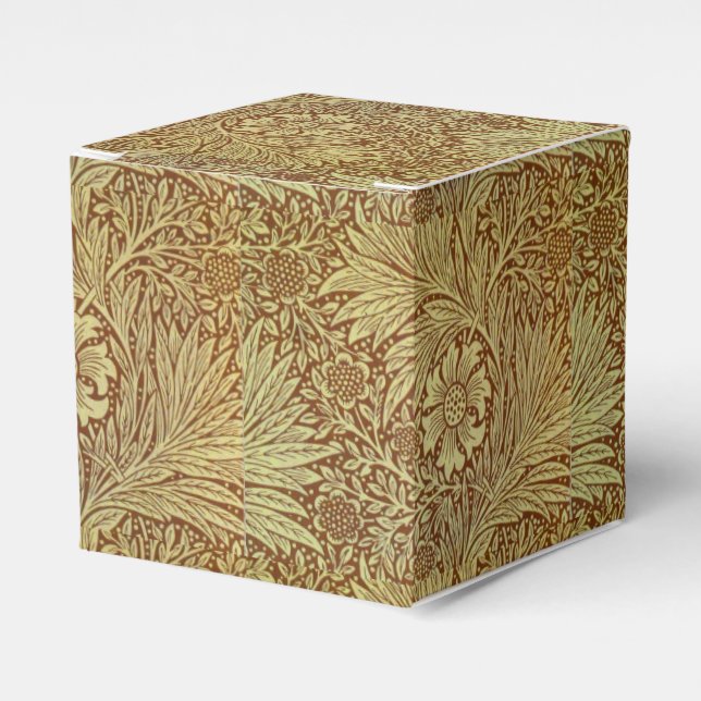 William Morris Marigold Antique Flower Pattern Favor Boxes (Front Side)