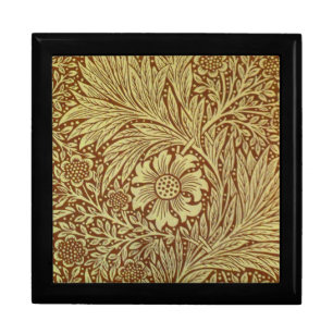 William Morris Marigold Antique Flower Pattern Keepsake Box