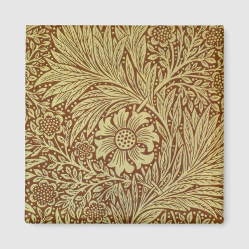 William Morris Marigold Antique Flower Pattern Magnet