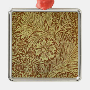 William Morris Marigold Antique Flower Pattern Metal Ornament