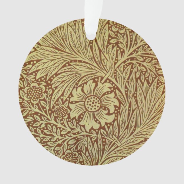 William Morris Marigold Antique Flower Pattern Ornament (Front)