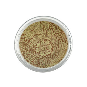 William Morris Marigold Antique Flower Pattern Ring