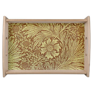 William Morris Marigold Antique Flower Pattern Serving Tray
