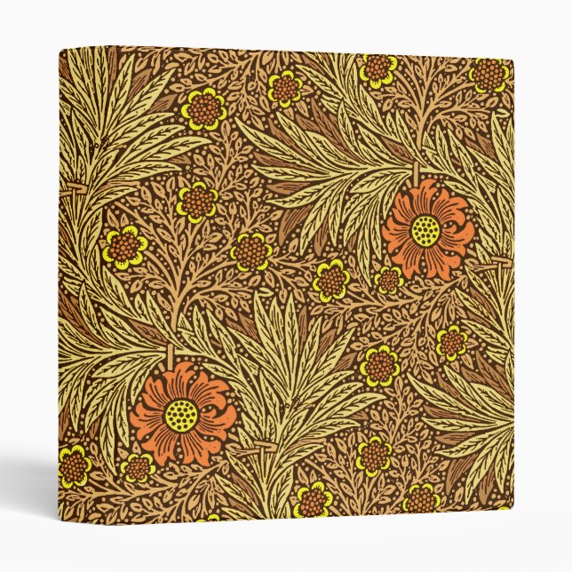 William Morris Marigold, Copper Brown and Orange Binder (Front/Spine)