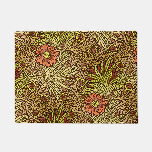 William Morris Marigold Copper Brown and Orange Doormat
