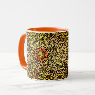 William Morris Marigold, Copper Brown and Orange Mug