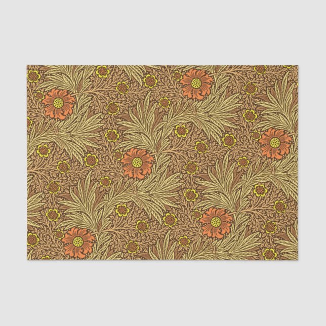 William Morris Marigold, Copper Brown and Orange Tissue Paper (Front)