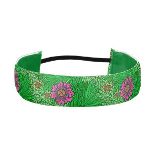 William Morris Marigold, Emerald Green & Fuchsia Athletic Headband