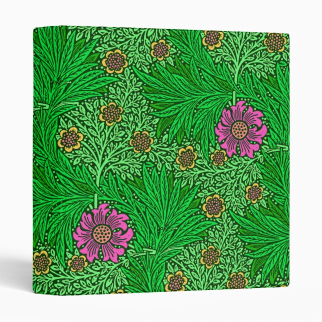 William Morris Marigold, Emerald Green & Fuchsia Binder (Front/Spine)