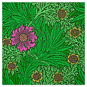 William Morris Marigold, Emerald Green & Fuchsia Fabric
