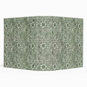 William Morris Marigold Green Floral Art Print 3 Ring Binder