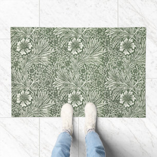 William Morris Marigold Green Floral Art Print Doormat