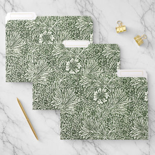 William Morris Marigold Green Floral Art Print File Folder
