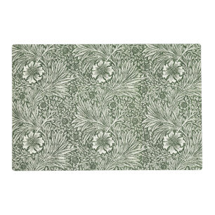 William Morris Marigold Green Floral Art Print Placemat