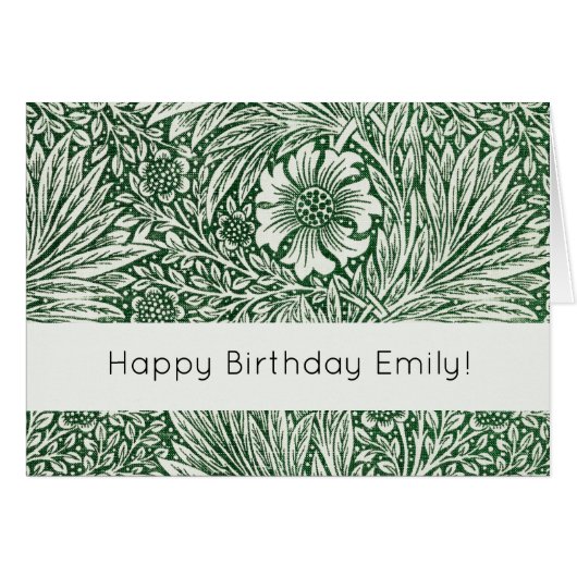 william morris marigold green floral flower (Front Horizontal)