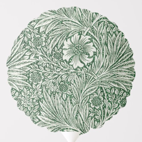 william morris marigold green floral flower balloon