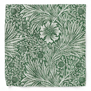 william morris marigold green floral flower bandana