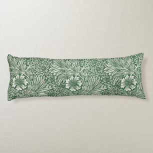 william morris marigold green floral flower body pillow