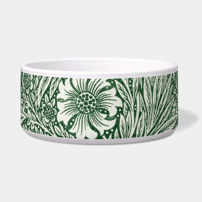 william morris marigold green floral flower bowl (Front)