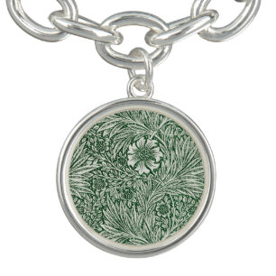 william morris marigold green floral flower bracelet