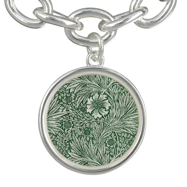 william morris marigold green floral flower bracelet (Design)