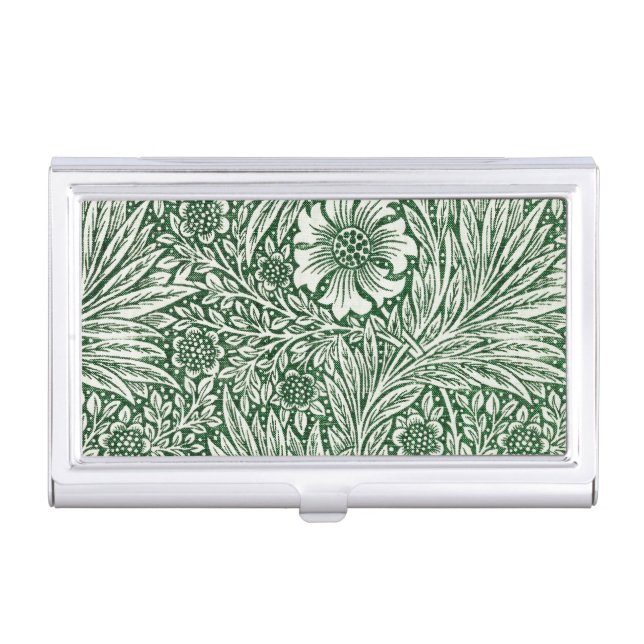 william morris marigold green floral flower business card case (Front)