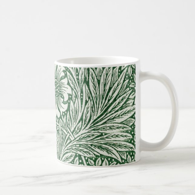 william morris marigold green floral flower coffee mug (Right)