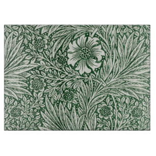 william morris marigold green floral flower cutting board