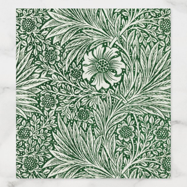 william morris marigold green floral flower envelope liner (Design)