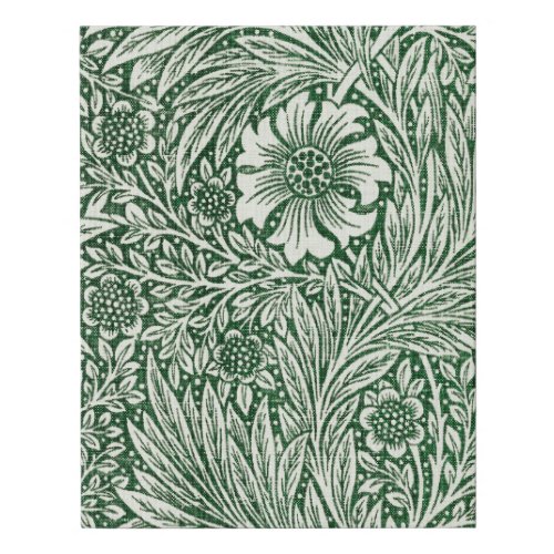 william morris marigold green floral flower faux canvas print